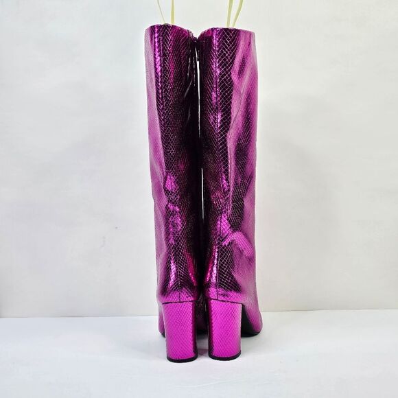 INC International Concepts Metallic Purple Paiton Tall Heeled Boots - Picture 8 of 11